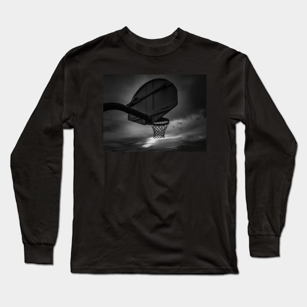 Basketball Hoop Long Sleeve T-Shirt by DeeVeeDub